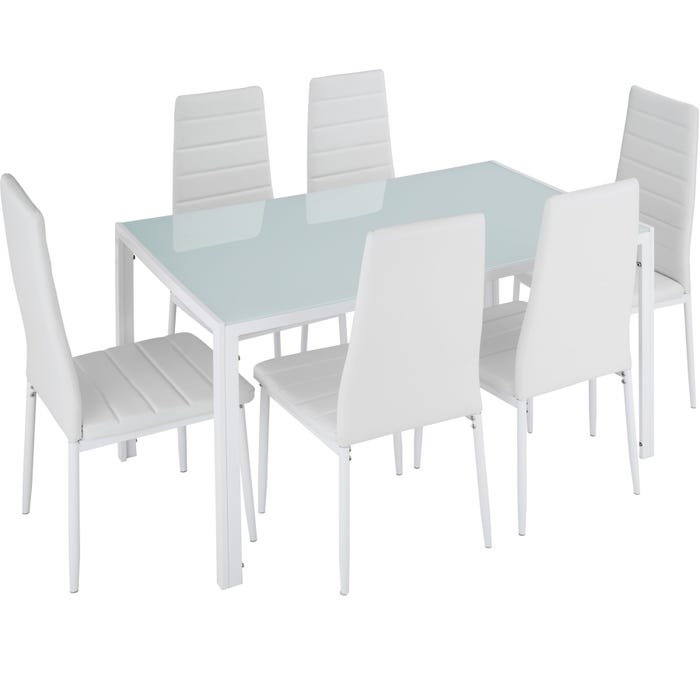 Conjunto de mesa y 6 sillas de comedor Brandenburg