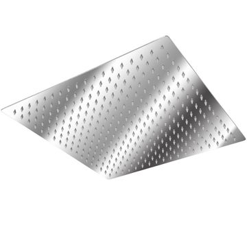 Shower head square, stainless steel