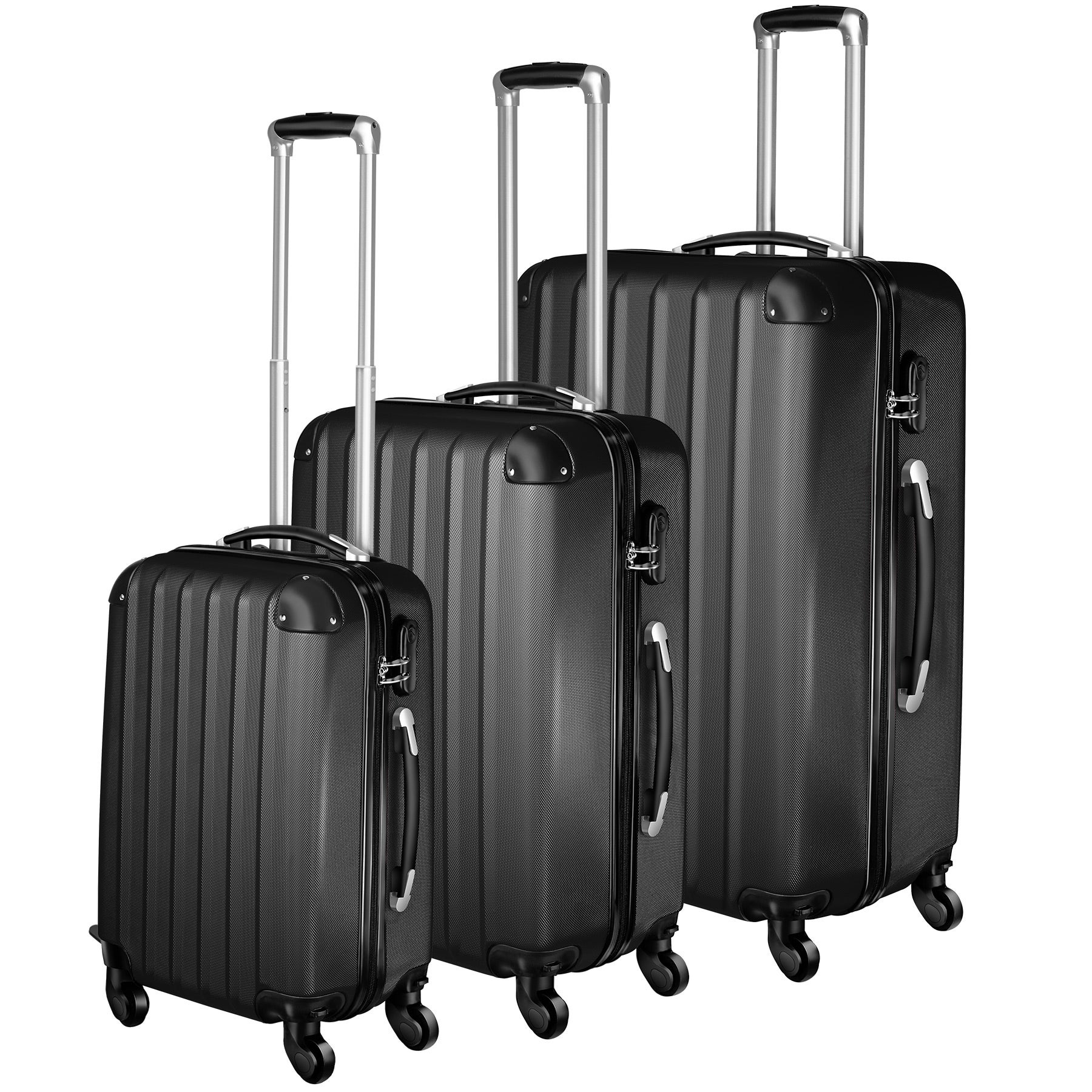 conjunto de maletas de viaje r gidas 3 piezas de pl stico ABS