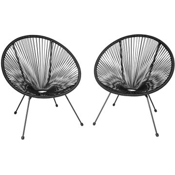 Garden chairs in retro design (set of 2)