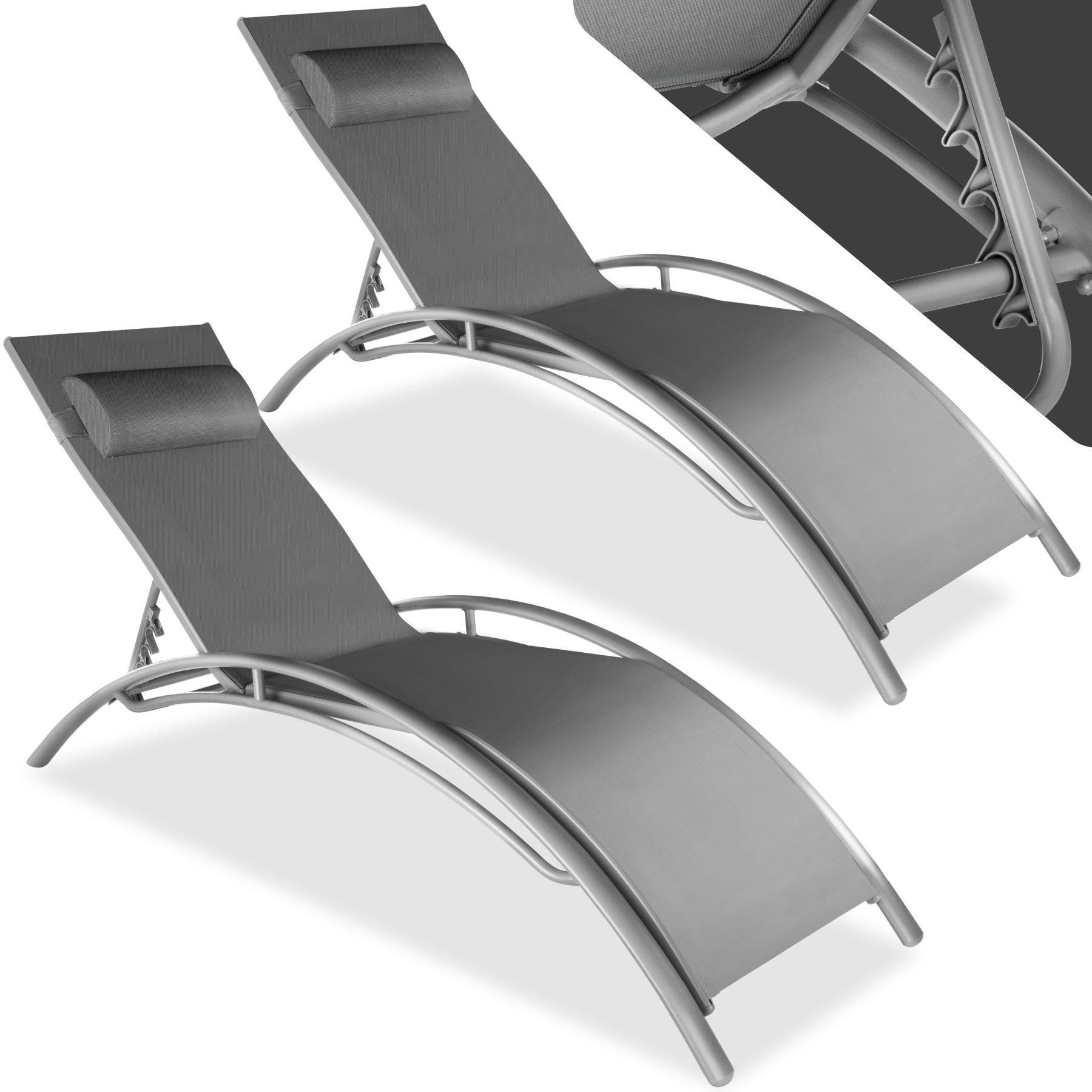 Louisa aluminium and textilene sun lounger hot sale