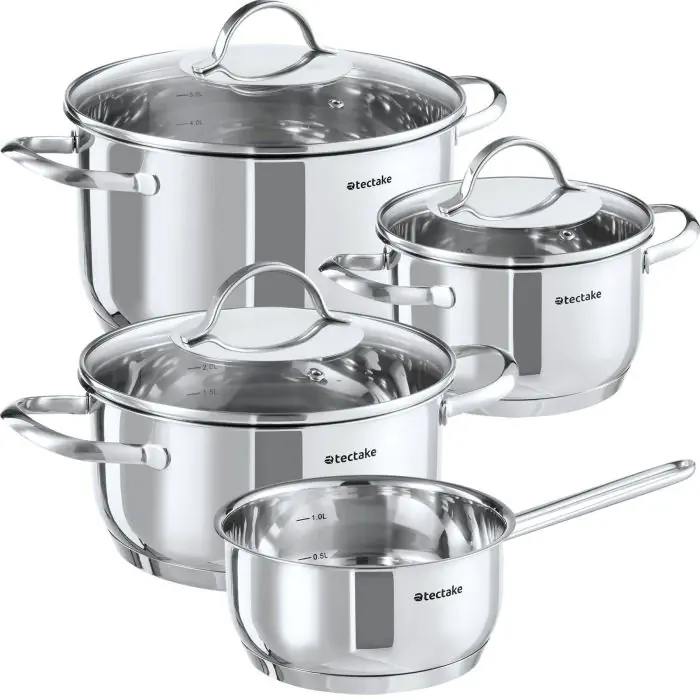 Juego de 4 ollas con tapa BOLOGNA