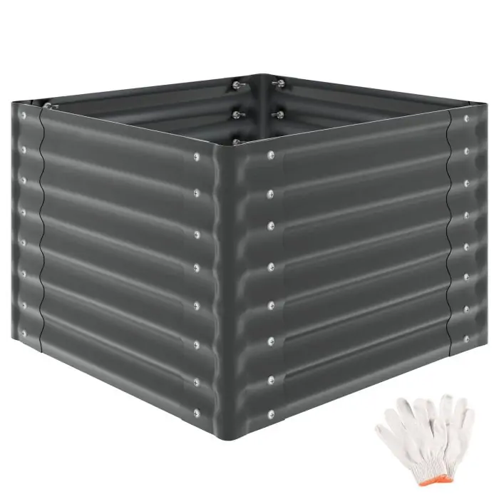 bancal elevado de acero galvanizado para jardín, 380L SALVIA
