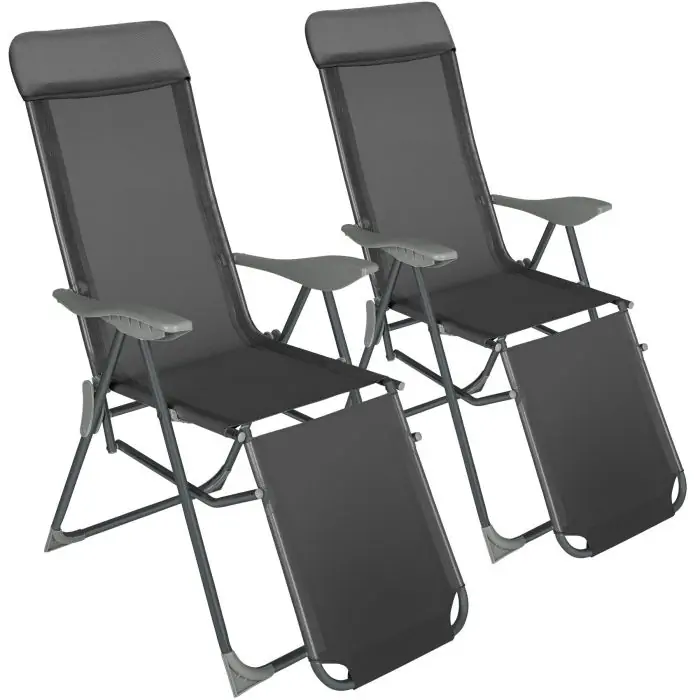 Conjunto de 2 cadeiras de jardim em alumínio Jana