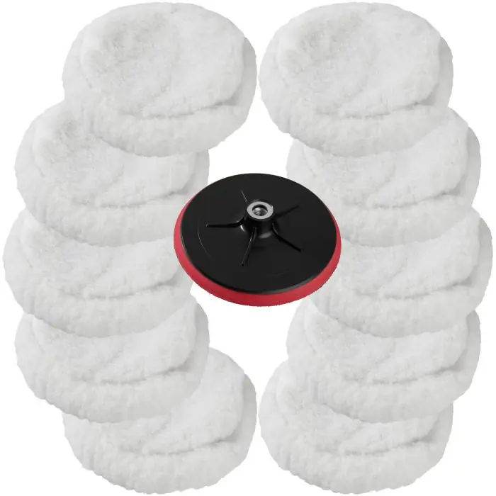 Juego de 10 fundas textiles sintéticas para pulir con plato rotativo