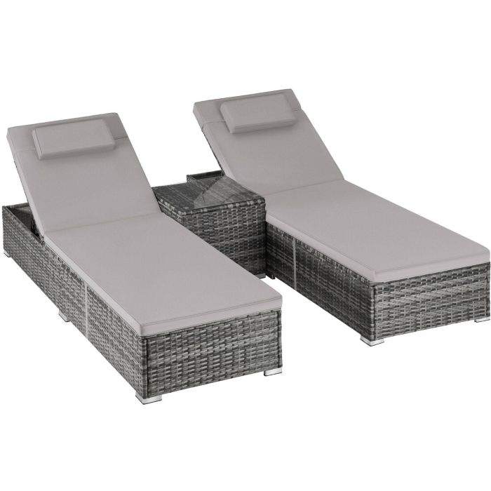 Espreguiçadeira dupla de rattan Carbonera