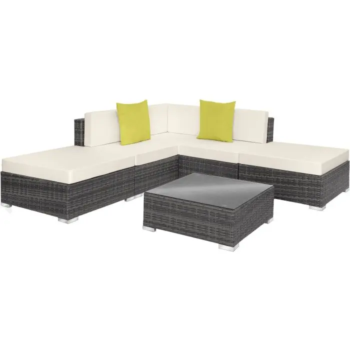 Conjunto de lounge em rattan e alumínio Paris