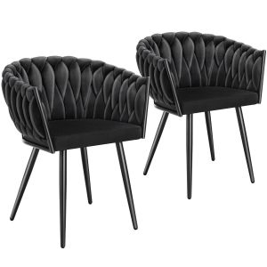 Conjunto de cadeiras ASTANO veludo, design de n&oacute;