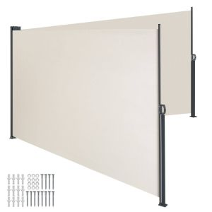 Toldo lateral doble extensible con mecanismo de enrollado