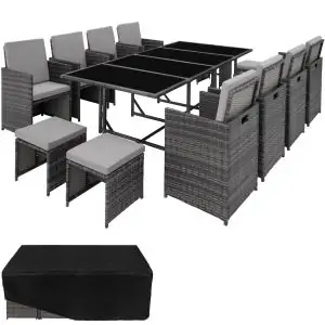 Conjunto de rattan PALMA composto por 8+4+1