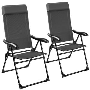 Silla de camping plegable M&Uuml;RITZ de aluminio con reposacabezas