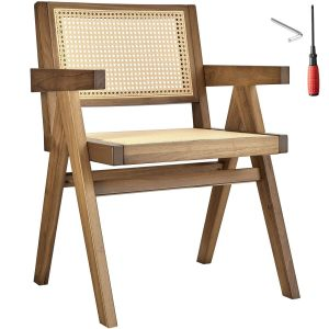 Poltrona LISSY com encosto de vime, capacidade de carga 120 kg
