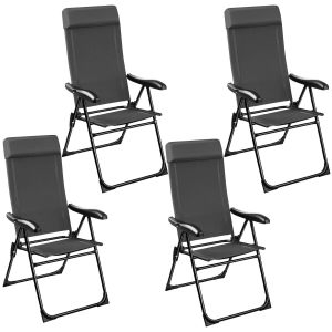 Silla de camping plegable M&Uuml;RITZ de aluminio con reposacabezas