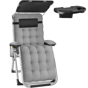 Tumbona CLOUD II con techo solar, plegable